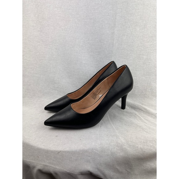 a new day Shoes - A New Day Womens Black Pointed Toe Pumps Memory Foam Stiletto Heels 9.5
